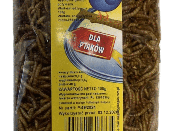 Suszone larwy mącznika 100g